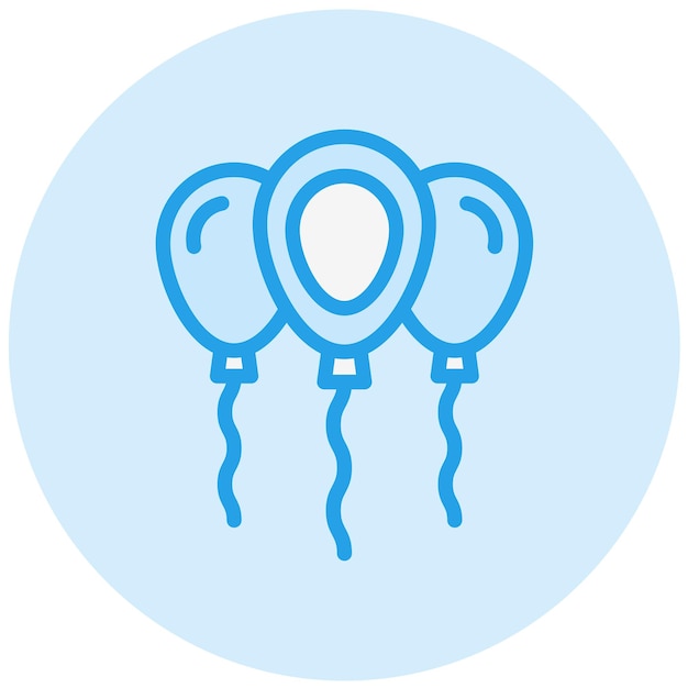Ilustración del diseño del icono vectorial de globos