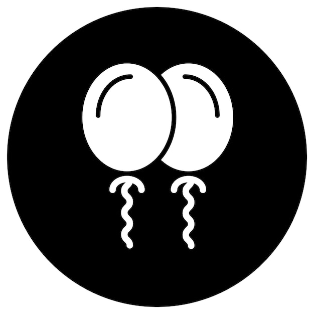 Ilustración del diseño del icono vectorial de globos