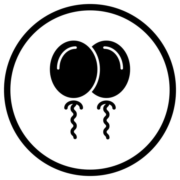 Ilustración del diseño del icono vectorial de globos