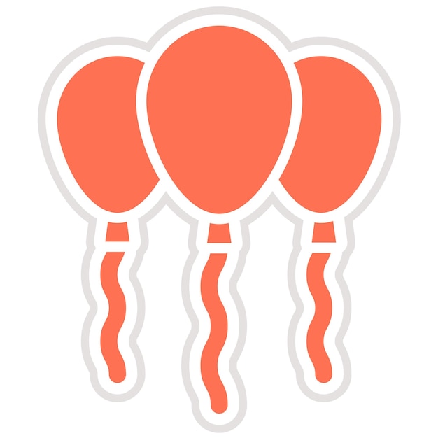 Ilustración del diseño del icono vectorial de globos