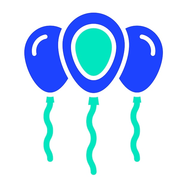 Ilustración del diseño del icono vectorial de globos