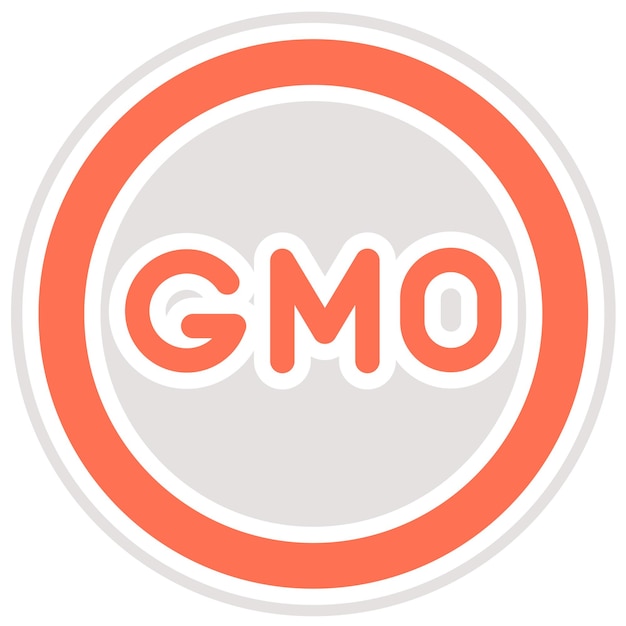 Ilustración del diseño del icono vectorial de Gmo