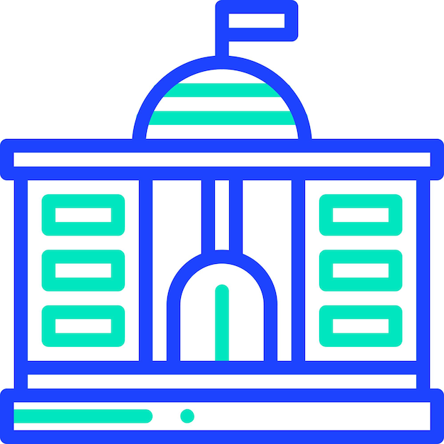 Ilustración del diseño del icono vectorial del gobierno