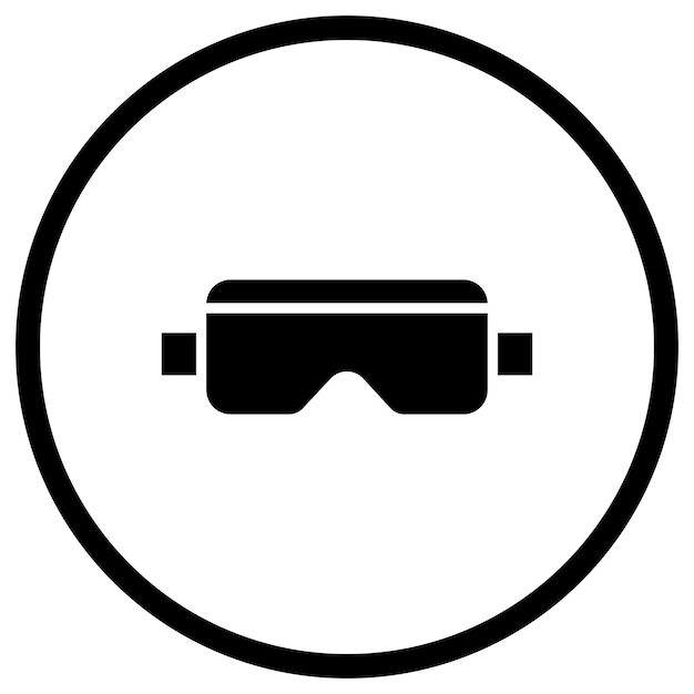 Ilustración del diseño del icono vectorial de Goggle