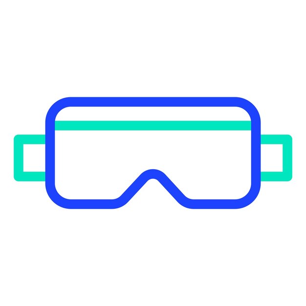 Ilustración del diseño del icono vectorial de Goggle