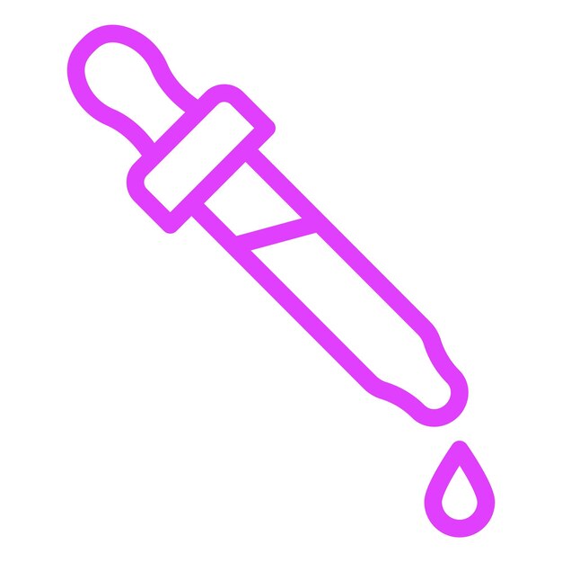 Ilustración del diseño del icono vectorial del gotero ocular