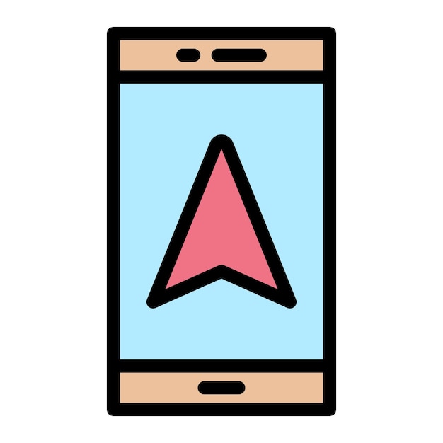 Ilustración del diseño del icono vectorial de GPS