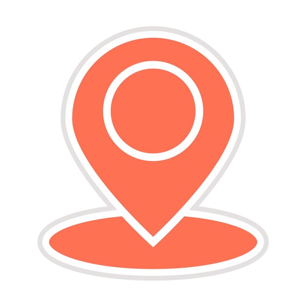 Ilustración del diseño del icono vectorial de GPS