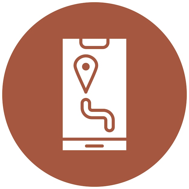 Ilustración del diseño del icono vectorial de GPS