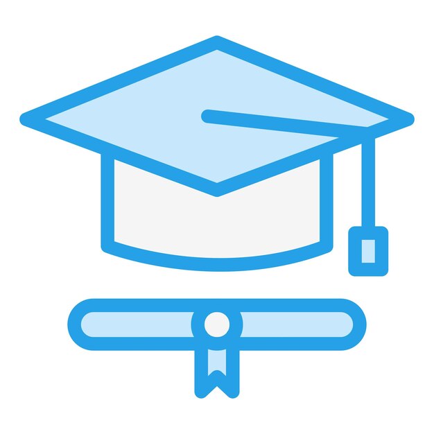 Ilustración del diseño del icono vectorial de graduación