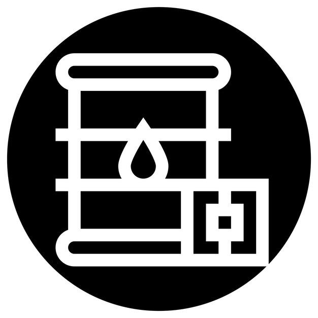 Ilustración del diseño del icono vectorial del gráfico de barriles