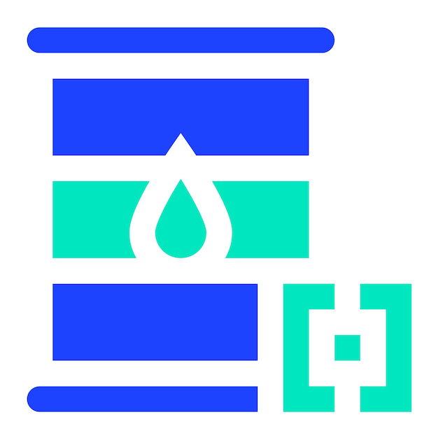 Ilustración del diseño del icono vectorial del gráfico de barriles