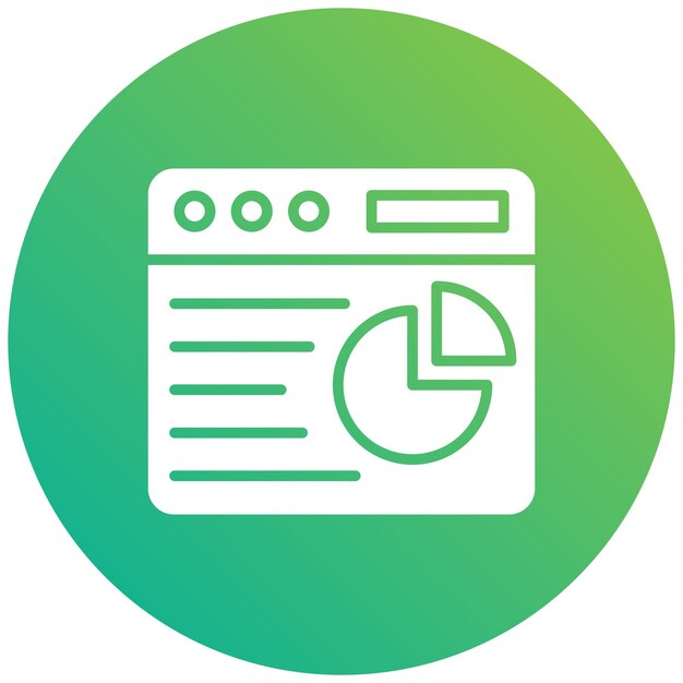 Ilustración del diseño del icono vectorial del gráfico