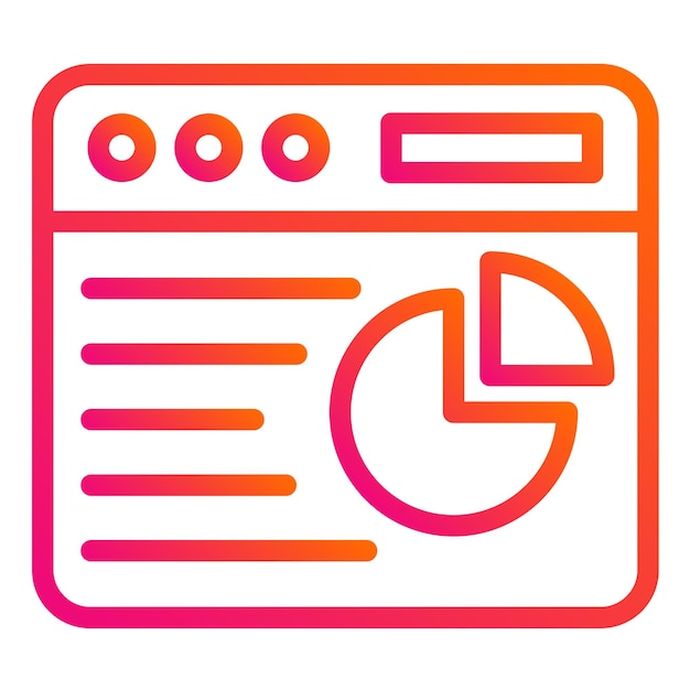 Ilustración del diseño del icono vectorial del gráfico