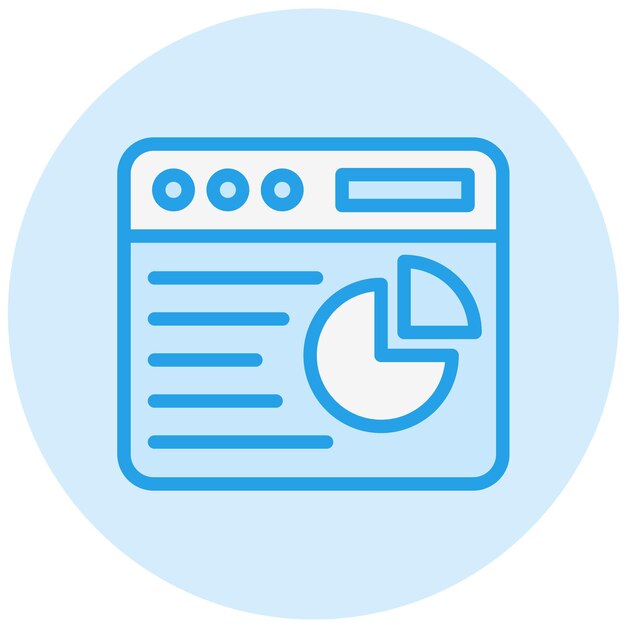 Ilustración del diseño del icono vectorial del gráfico