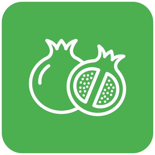 Ilustración del diseño del icono vectorial de la granada