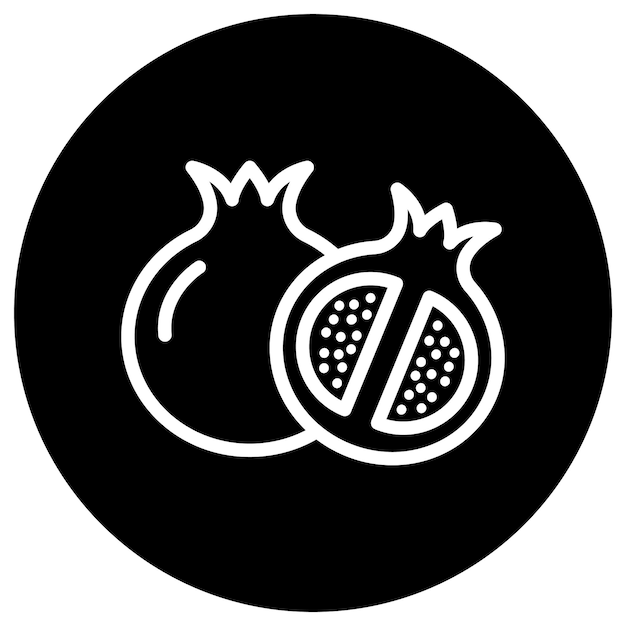 Ilustración del diseño del icono vectorial de la granada