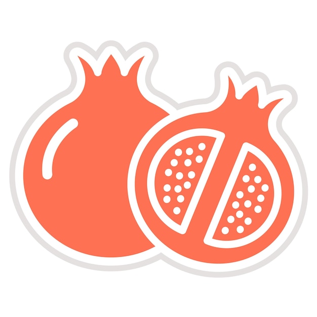 Ilustración del diseño del icono vectorial de la granada