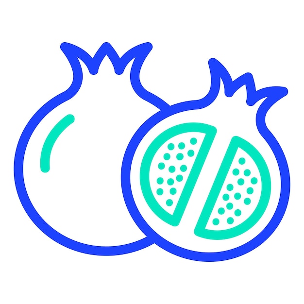 Ilustración del diseño del icono vectorial de la granada