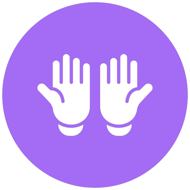 Ilustración del diseño del icono vectorial de los guantes