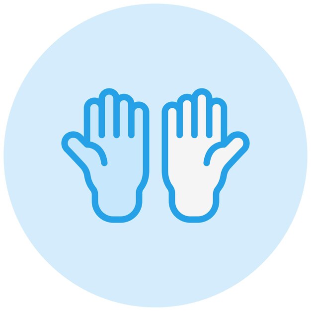 Ilustración del diseño del icono vectorial de los guantes