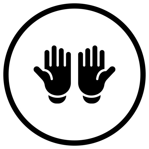 Ilustración del diseño del icono vectorial de los guantes