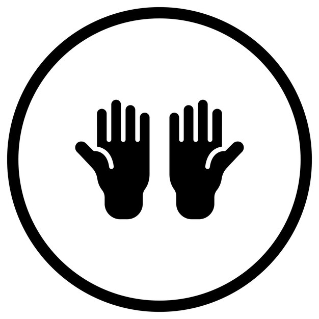 Ilustración del diseño del icono vectorial de los guantes