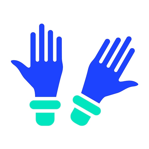 Ilustración del diseño del icono vectorial de los guantes