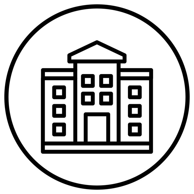 Ilustración del diseño del icono vectorial de Hall