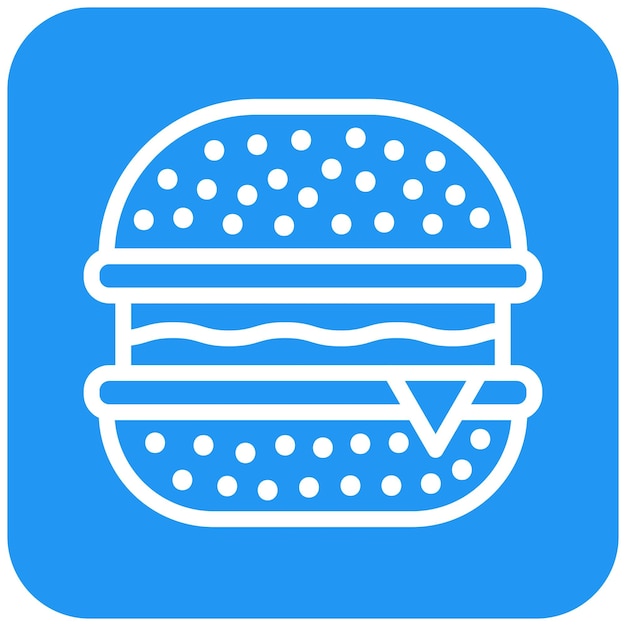 Ilustración del diseño del icono vectorial de la hamburguesa