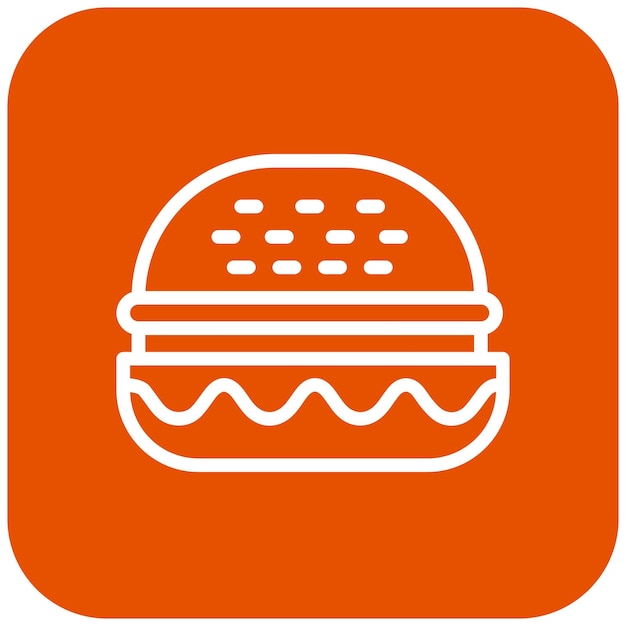 Ilustración del diseño del icono vectorial de la hamburguesa