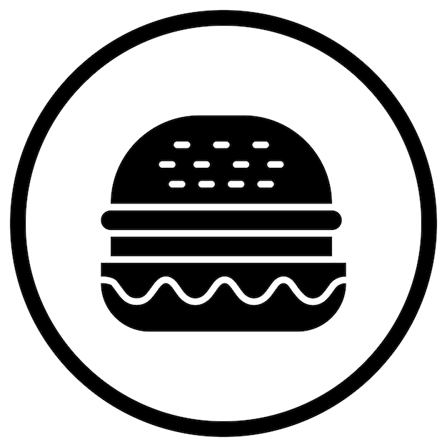 Ilustración del diseño del icono vectorial de la hamburguesa