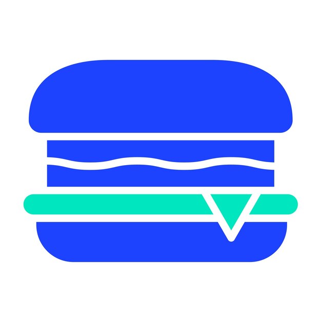 Ilustración del diseño del icono vectorial de la hamburguesa