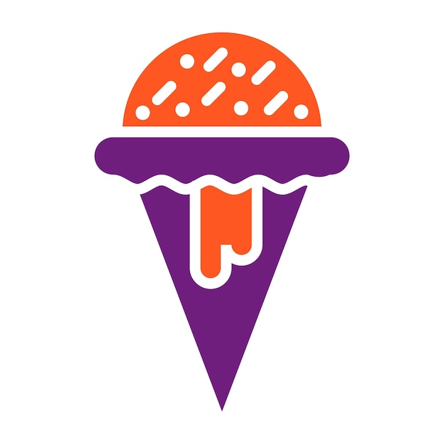 Ilustración del diseño del icono vectorial del helado