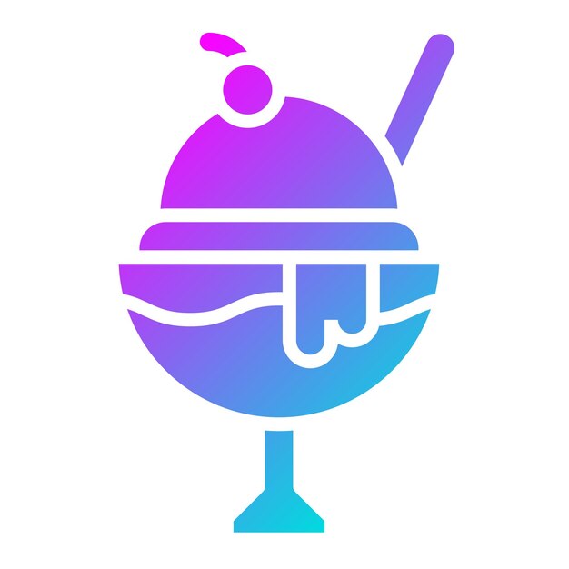 Ilustración del diseño del icono vectorial del helado