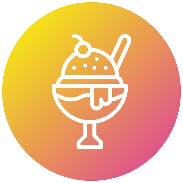Ilustración del diseño del icono vectorial del helado