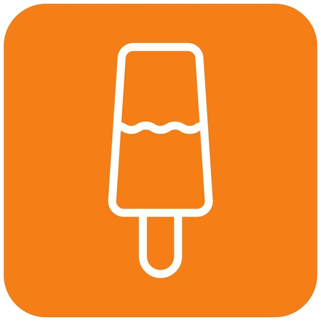Ilustración del diseño del icono vectorial del helado
