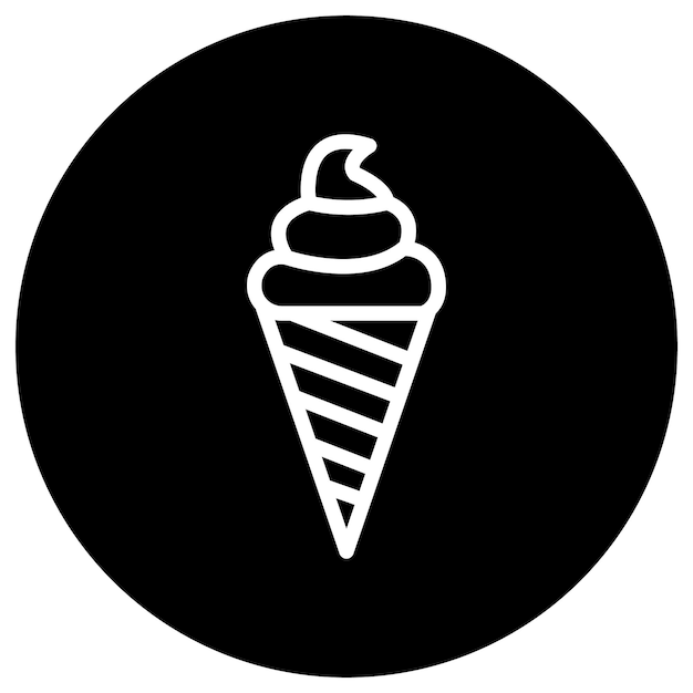 Ilustración del diseño del icono vectorial del helado