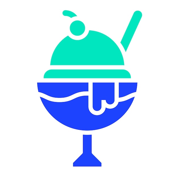 Ilustración del diseño del icono vectorial del helado