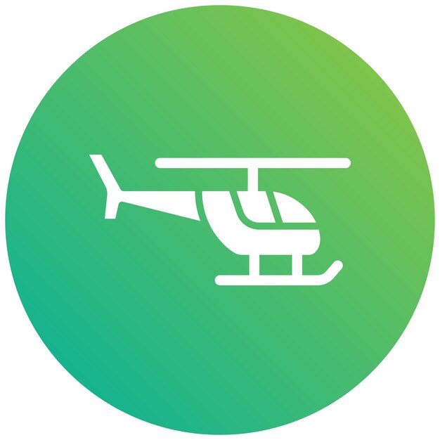 Ilustración del diseño del icono vectorial del helicóptero
