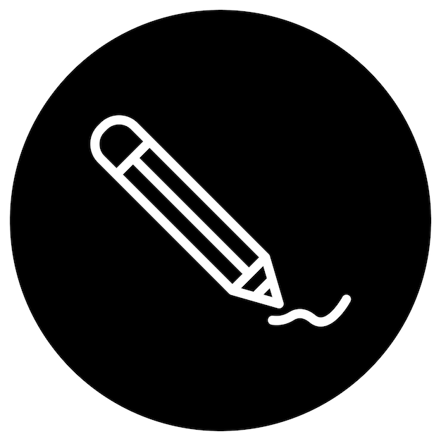 Ilustración del diseño del icono vectorial de la herramienta de lápiz