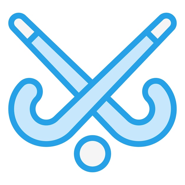 Ilustración del diseño del icono vectorial de hockey