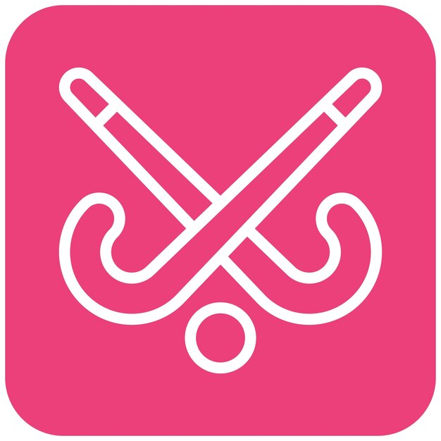 Ilustración del diseño del icono vectorial de hockey