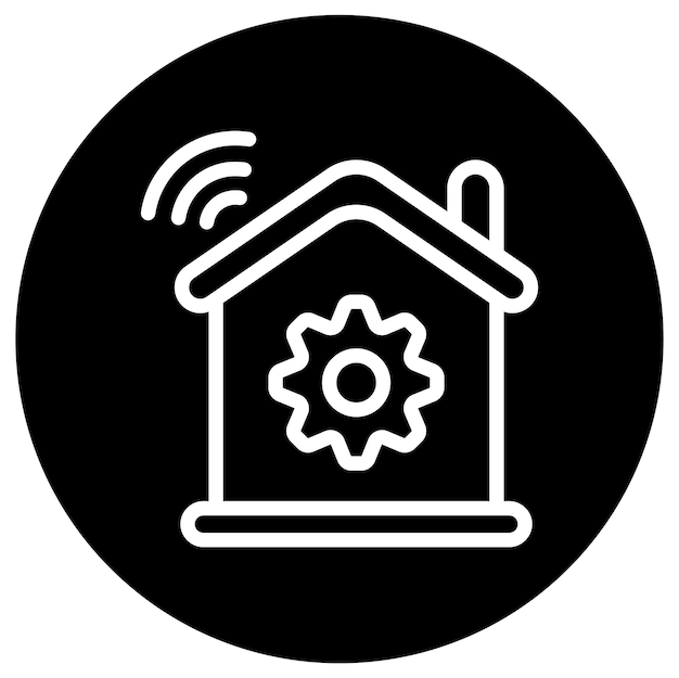 Ilustración del diseño del icono vectorial del hogar inteligente