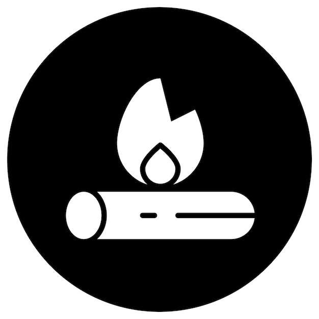 Ilustración del diseño del icono vectorial de la hoguera