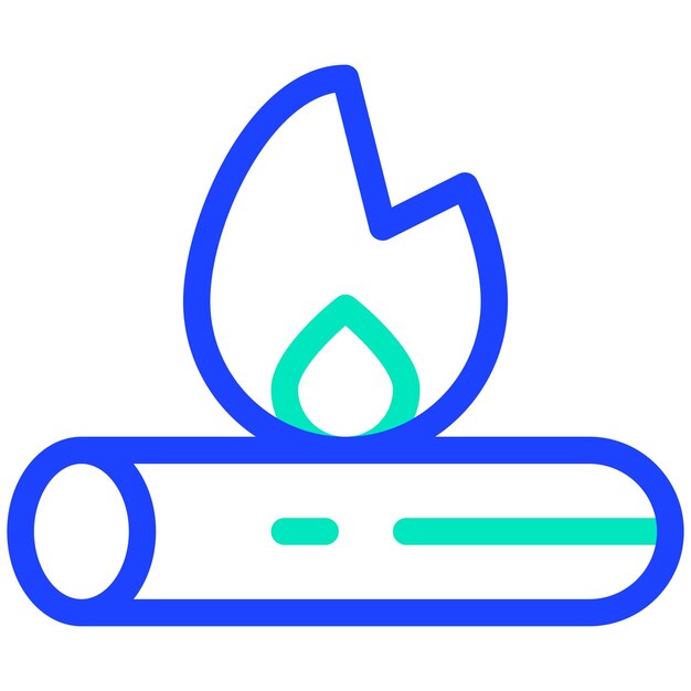Ilustración del diseño del icono vectorial de la hoguera