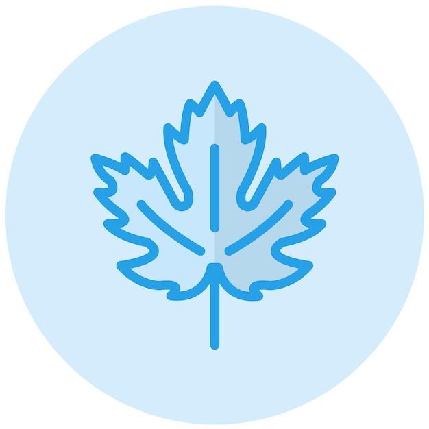 Ilustración del diseño del icono vectorial de la hoja de arce