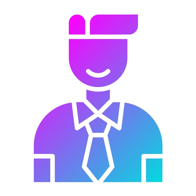 Ilustración del diseño del icono vectorial del hombre de negocios