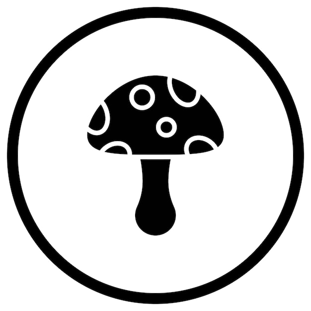 Ilustración del diseño del icono vectorial del hongo
