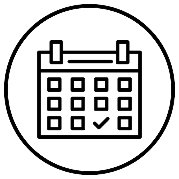 Ilustración del diseño del icono vectorial del horario